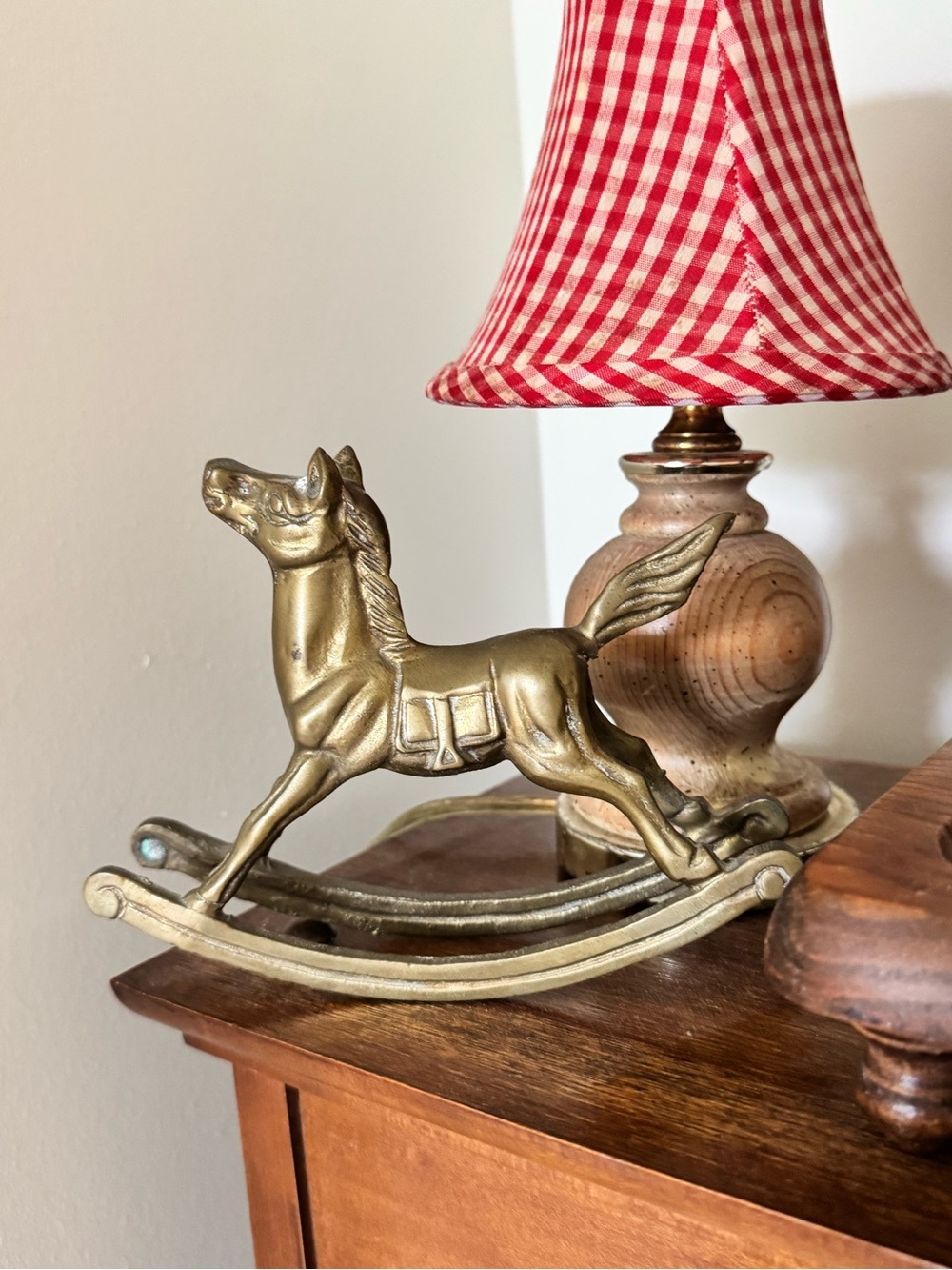 Antique Brass Rocking Horse Decoration